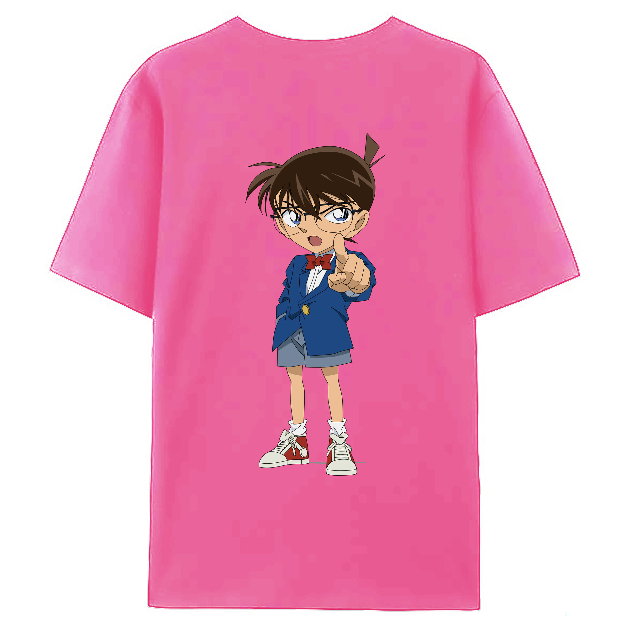 （画像用） 名探偵コナン 江戸川 コナン Detective Conan Conan Edogawa レディース半袖Tシャツ(バックプリント)